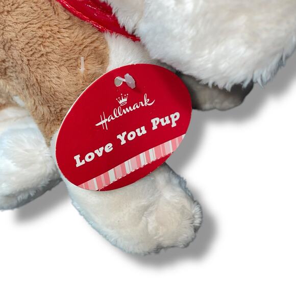 Hallmark Plush Dog Bulldog Love You Pup Stuffed Animal Nursery Decor Gift 8” - Picture 9 of 12